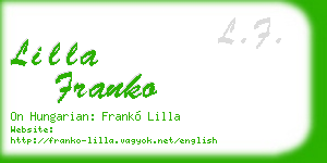 lilla franko business card